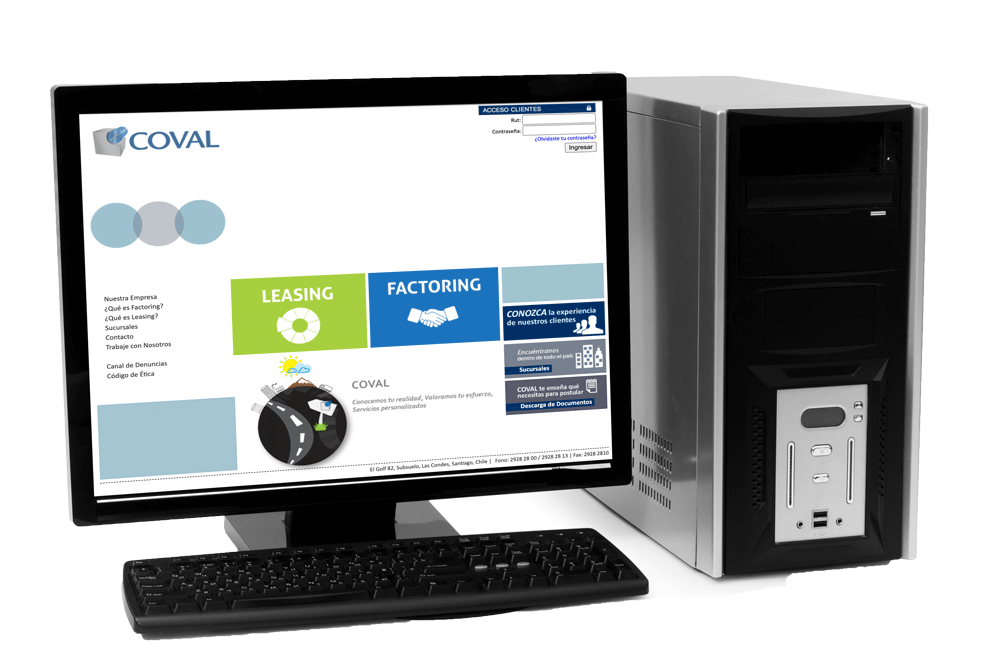 Web de Coval en el 2008