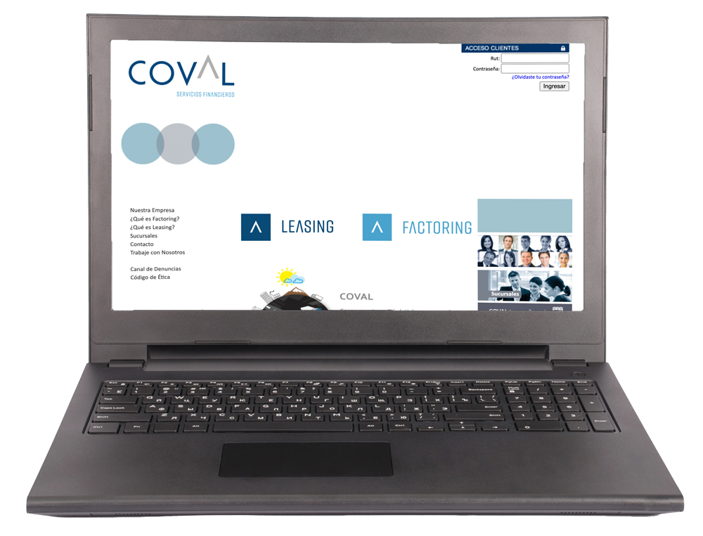 Web de Coval en el 2017