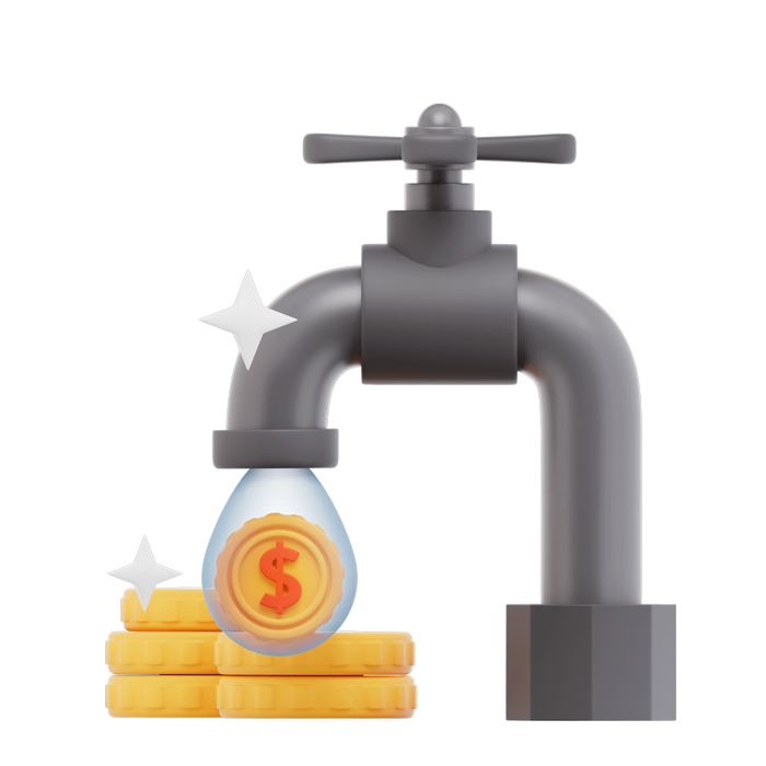 Icono 3D de Bono riego